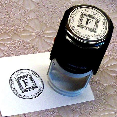 personalized    deluxe  inking rubber stamp etsy