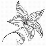 Outline Flower Lily Drawing Vector Flowers Clipart Abstract Simple Beautiful Clip Line Lilies Drawings Tiger Easy Lotus Getdrawings Tattoo Blue sketch template