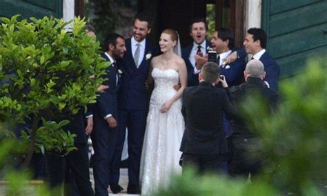 jessica chastain looks stunning in white bridal gown