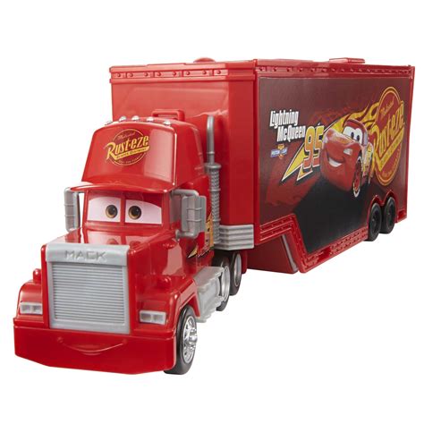 disney pixar supercharged cars mack truck playset   mattel