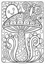 Mushroom Mandalas Dxf Worksheets sketch template