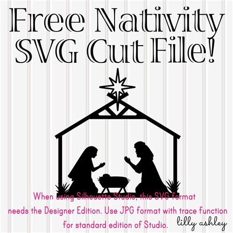 lilly ashley  nativity svg cut file