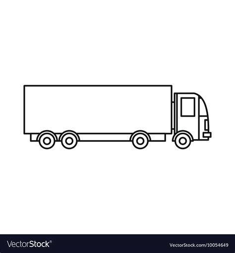 truck icon outline style royalty  vector image