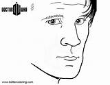 Doctor Coloring Pages Who Matt Smith Kids Printable sketch template