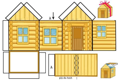 printable log cabin box   nice   house   prairie