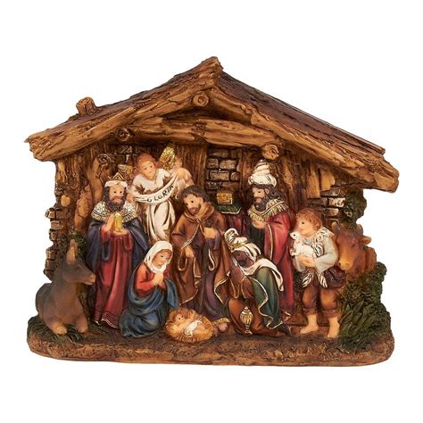 nativity scene hand painted christmas figurine decorchristian holy