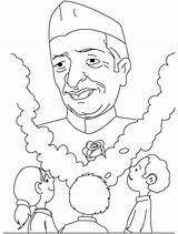 Nehru Chacha Jawahar Lal Momjunction sketch template