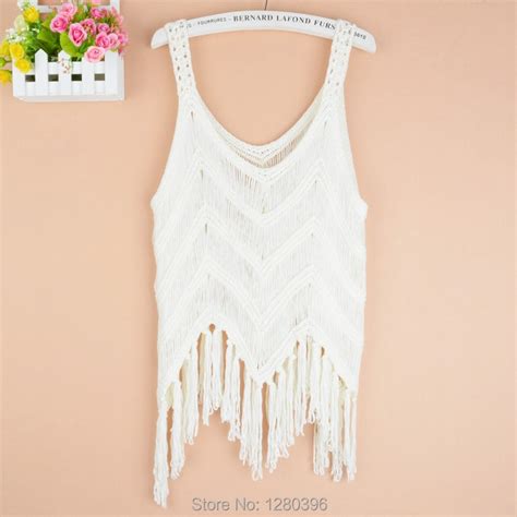 new arrive spring summer fashion hollow out tassel handmade crocheted
