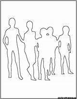 Crowd Coloring Outline Pages Fun Getcolorings sketch template