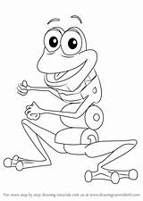 Frog Wordworld Draw Drawing Step Tutorials Drawingtutorials101 sketch template