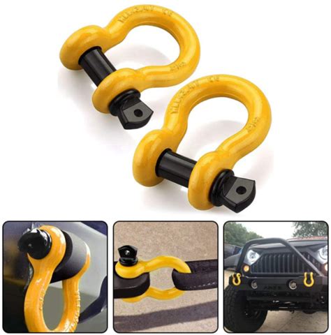 rugcel winch  ring shackles   black  pack heavy duty forged stee ebay