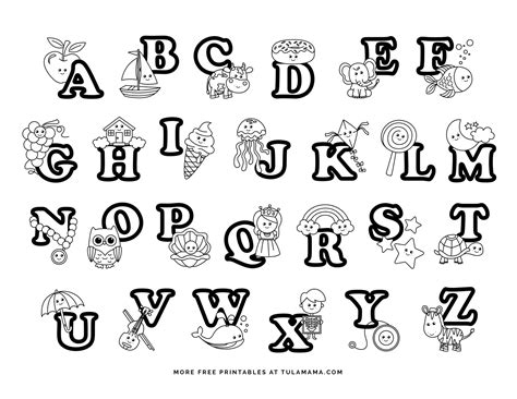 printable coloring alphabet