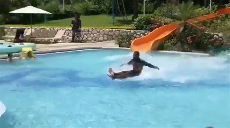 man s unbelievably smooth exit from swimming pool will make your jaw
