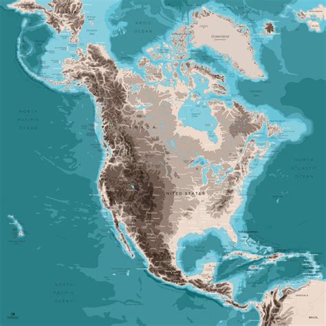 templates  decorative north america map original map