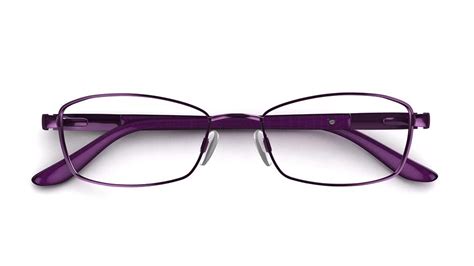 specsavers womens glasses melvina purple angular metal frame