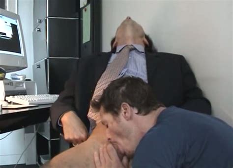 Lucky Dude Gets His Dick Sucked In Office