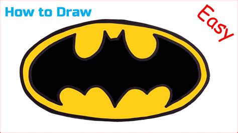 draw batman logo step  step batman logo batman symbol