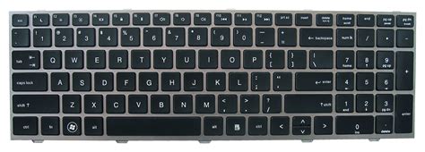 replacement laptop keyboard hp compaq probook   silver  frame keyboards