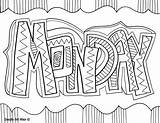 Monday Doodle Sheets Alley Blanco Templates Pintar Mondays Mandala Calender Classroomdoodles sketch template