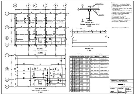 genral arrangement   floor building rc floor system