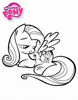 Coloring Pages Fluttershy Pony Little Rabbit Cutie Crusaders Mark Shy Bunny Color Getcolorings Printable Coloringfolder Play sketch template