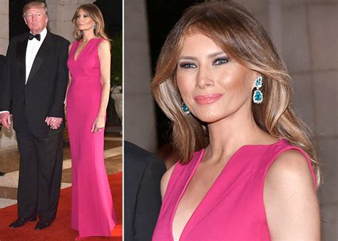 First Lady Melania Stuns In Hot Pink Gown At The Red Cross