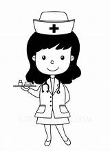 Nurse Dokter Perawat Infirmiere Helper Medecin Helpers Infirmière Lovepik Materi Grafik Unduh Coloriage Scribblefun sketch template