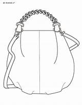 Handbag Leather Boceto Coroflot Bolso Dibujo Bolsos sketch template