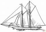 Brigantine Catamaran Kapal Fore Aft Buku Sailboat Sloop sketch template