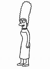 Coloring Simpson Simpsons Marge Pages Disappointed Printable sketch template