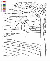 Number Coloring Pages Color Numbers Adult Easy Kids House Paint Farm Printable Country Colouring Beginner Printables Fun Books Sheets Adults sketch template