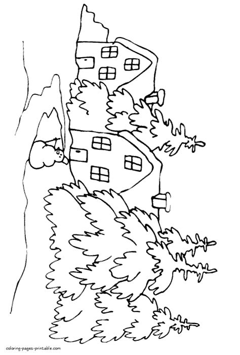 winter wonderland coloring pages coloring pages printablecom