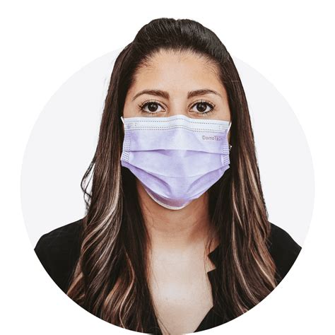 purple astm level  disposable face mask  earloops box
