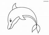 Delfin Dolphin Jumping Springender Ausmalen Ausmalbild Malvorlage Happycolorz Zoo Dolphins sketch template