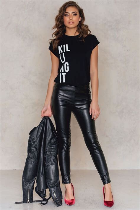 lederlady ️ leather pants women leather pants outfit