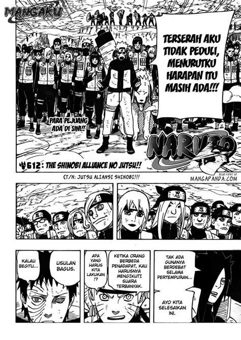 Naruto Shippuden Chapter 612 Jutsu Aliansi Shinobi