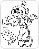 Goofy Coloring Pages Disneyclips Outer Hitchhiking Space Funstuff sketch template