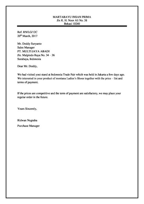 mardafillah thasa styles  parts  business letter