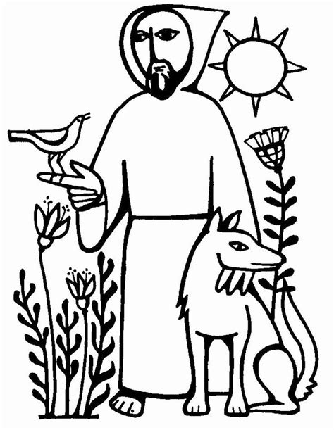 st francis  assisi coloring page awesome saint francis assisi