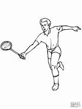 Badminton Coloring Coloringbay Tegninger Sjove sketch template
