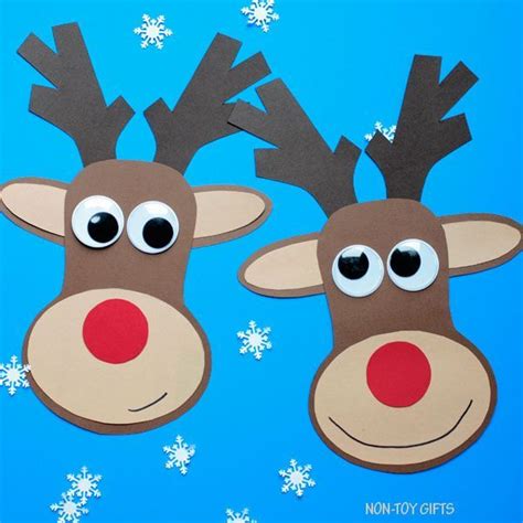 paper reindeer craft  printable template christmas craft winter
