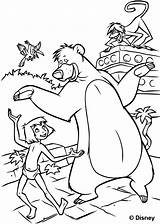 Coloriages Mowgli Baloo Gratuit Sauvages Colorier Ours Flunky Singe Danse Partir Regarde Imprimé Printablefreecoloring sketch template