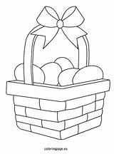 Easter Basket Coloring Egg Empty Picnic Eggs Pages Color Getcolorings Printable Blank Print sketch template