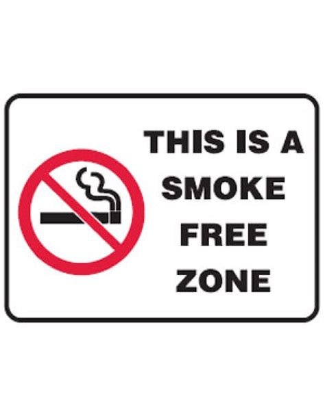No Smoking Picto This Is A Smoke Free Zone Sign Self