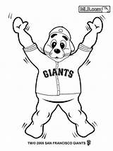 Giants Coloring Pages Sf Francisco San Giant Baseball Getcolorings sketch template