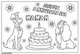 Anniversaire Maman Gateau Mamie Miam Imprimer sketch template