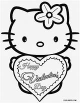 Kitty Hello Coloring Pages Valentine Valentines Heart Printable Clipart Drawing Color Valentin Kids Sheets Cool2bkids Getcolorings Clip Step Comments Library sketch template