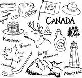 Canada Icons Illustration Set Stock Depositphotos sketch template