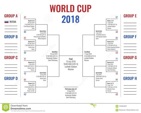 world cup   russia group stage  road  final tournament scheme  game schedule