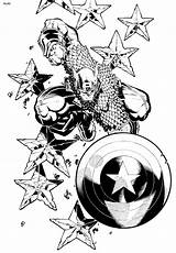 America Captain Coloring Pages Gif Printable Avengers sketch template